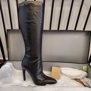 Via Spiga Bethany Black Leather Tall Boots Size 9